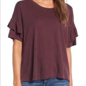 { CURRENT / ELLIOT } ruffle roadie tee
